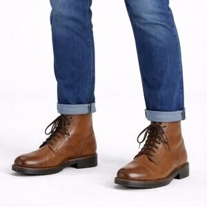 Thursday Boot Co Captain Brown Leather Cap Toe Boots Mens 11 Lace Up Dress nwot